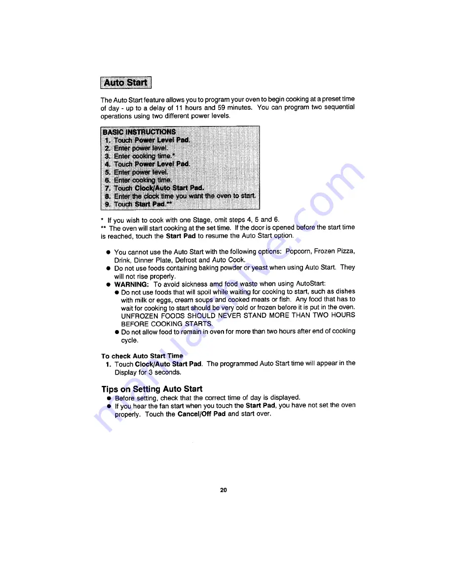 Jenn-Air M170 Use And Care Manual Download Page 20