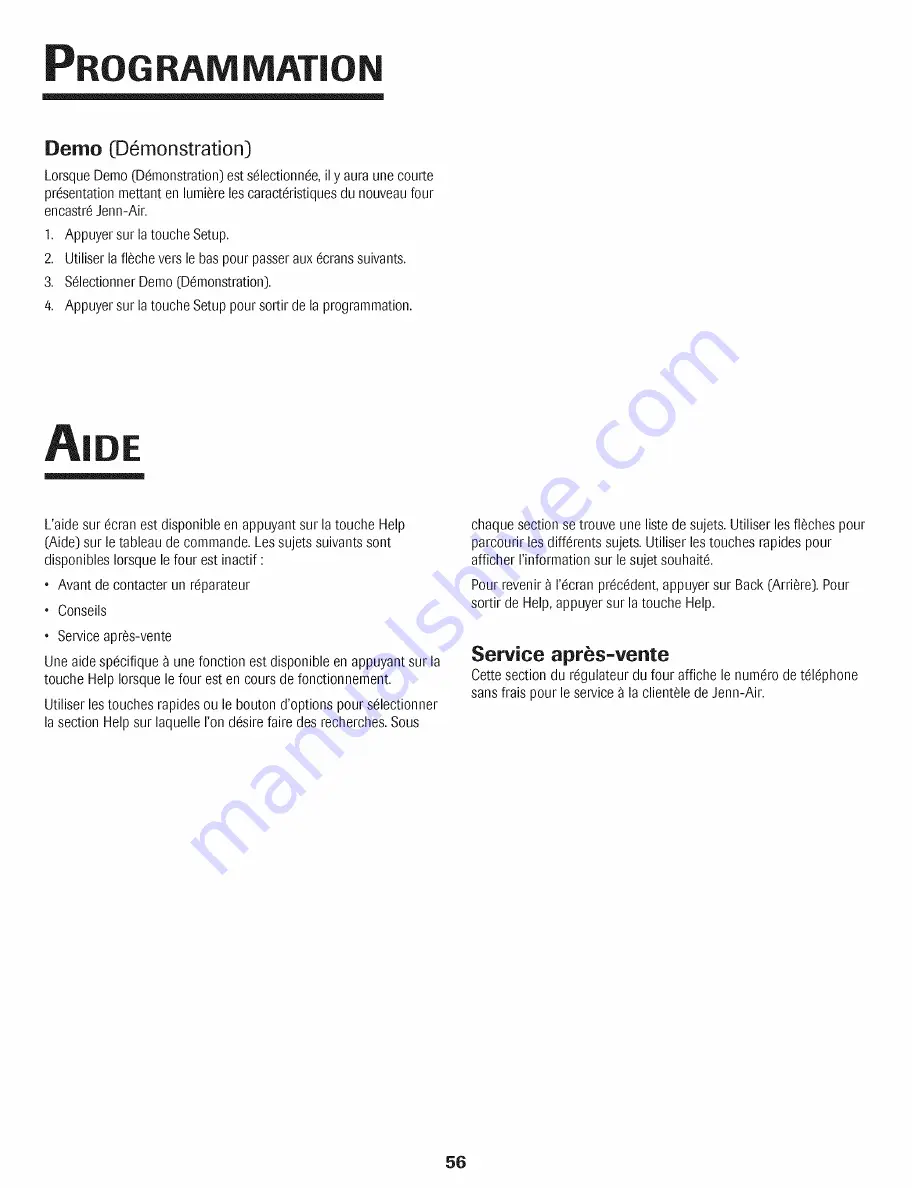 Jenn-Air PRO-STYLE JJW9530DDP29 Use & Care Manual Download Page 57