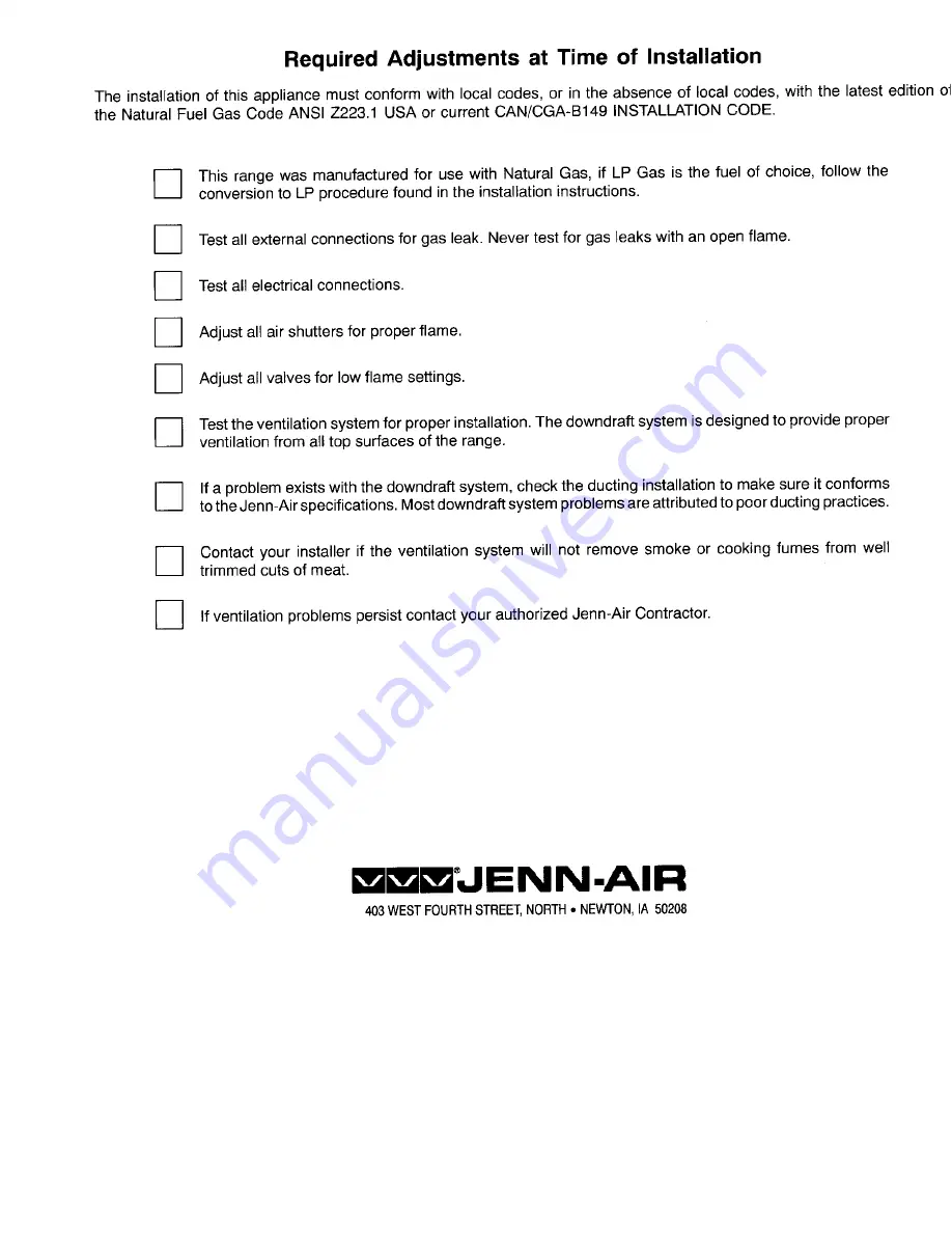 Jenn-Air SVD48600P Installation Instructions Manual Download Page 12