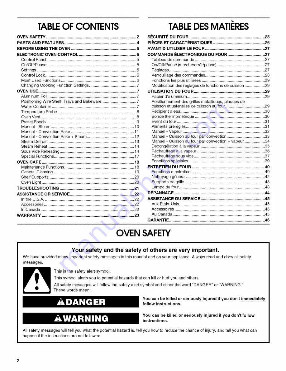 Jenn-Air W10419852A Use & Care Manual Download Page 2