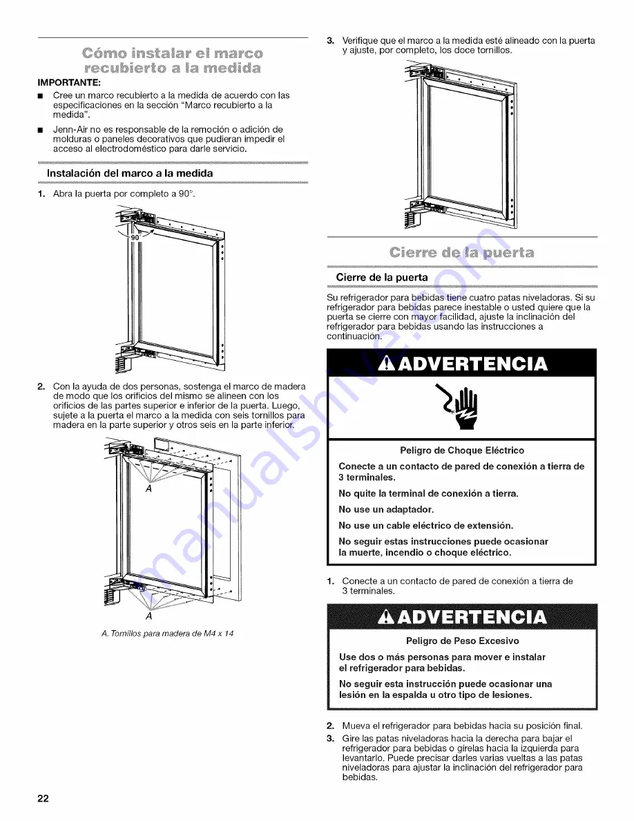 Jenn-Air W10549547A Скачать руководство пользователя страница 22