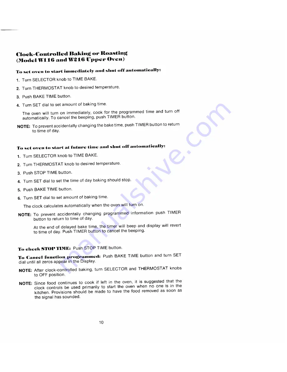 Jenn-Air W216 Use And Care Manual Download Page 9