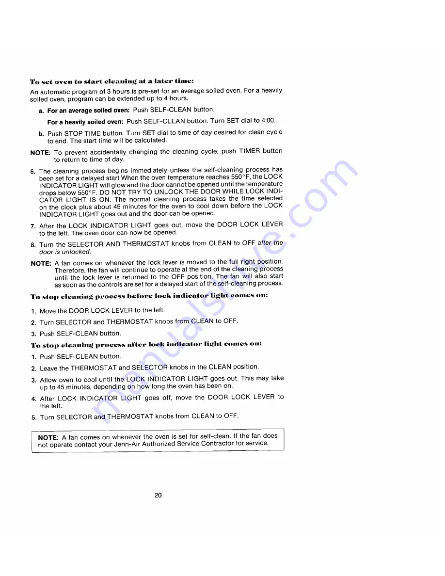 Jenn-Air W216 Use And Care Manual Download Page 19