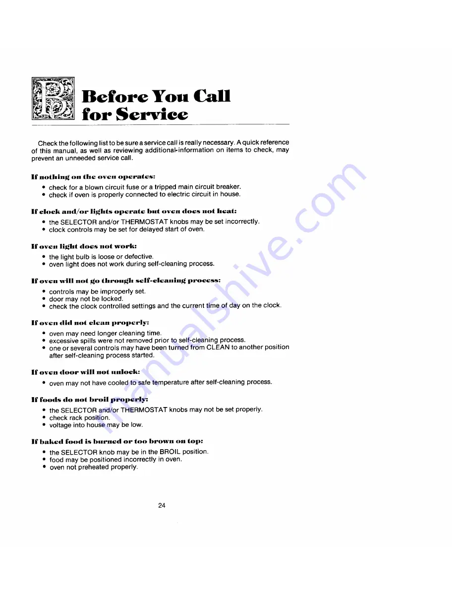 Jenn-Air W216 Use And Care Manual Download Page 23