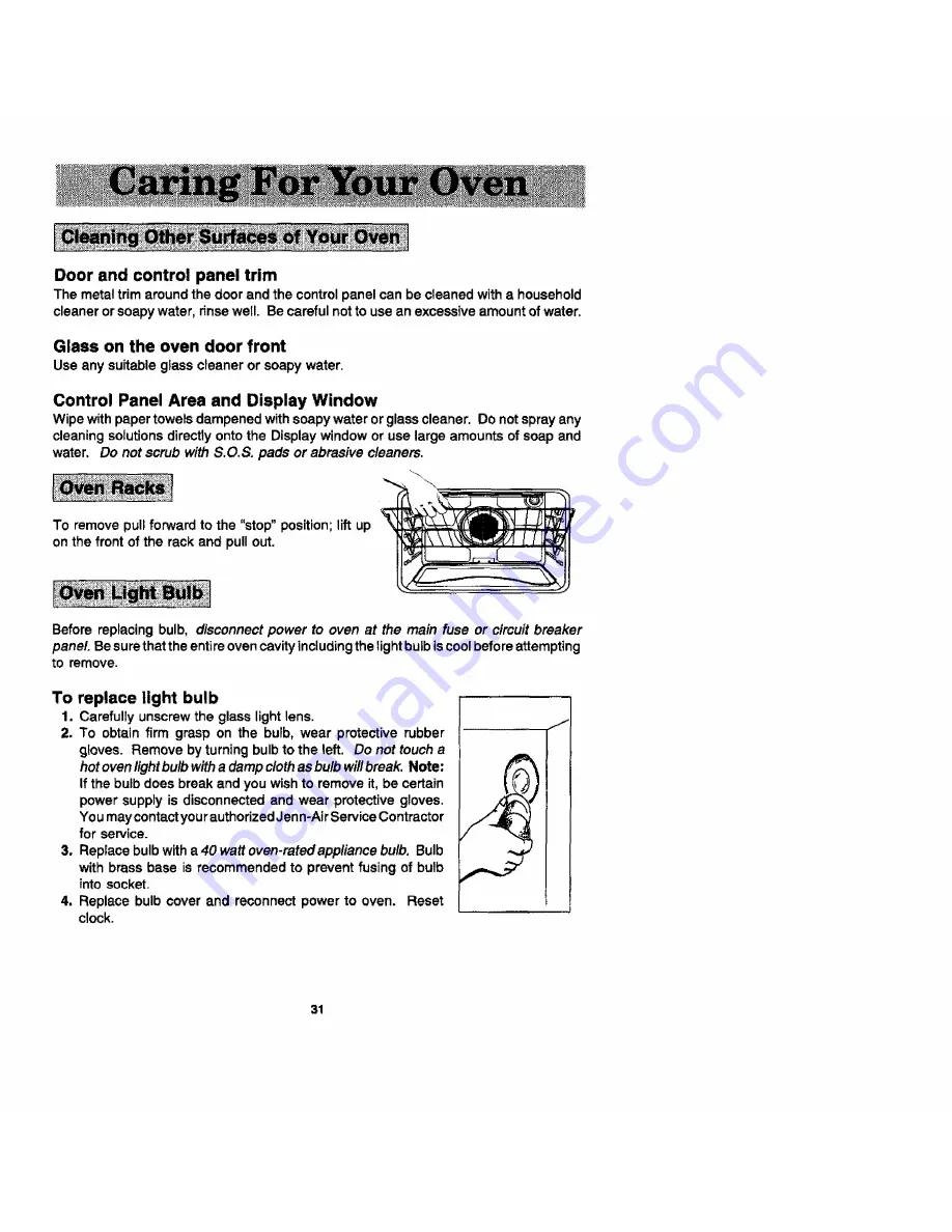 Jenn-Air WW27110 Use And Care Manual Download Page 30