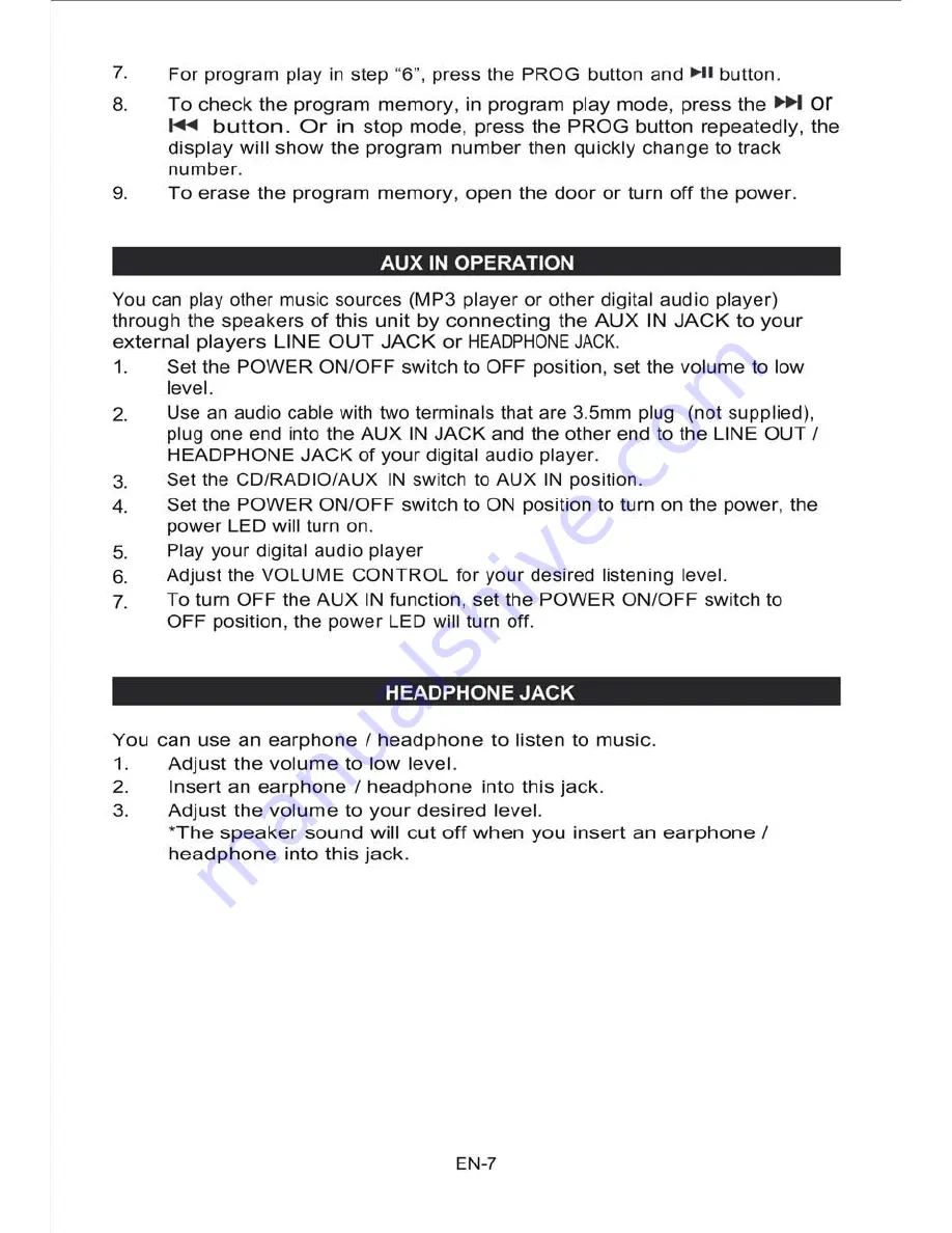 Jensen CD-470C User Manual Download Page 8