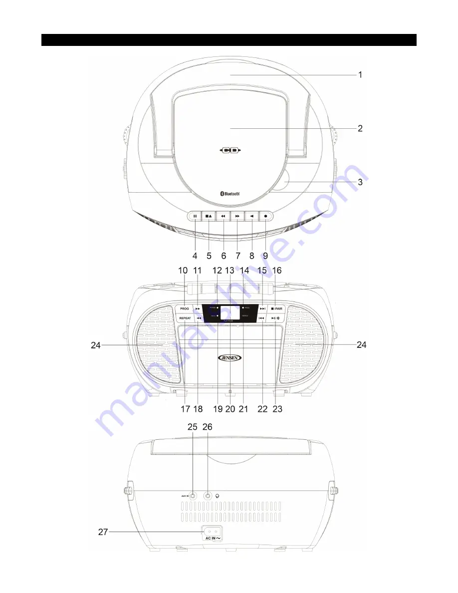 Jensen CD-550BT Скачать руководство пользователя страница 6