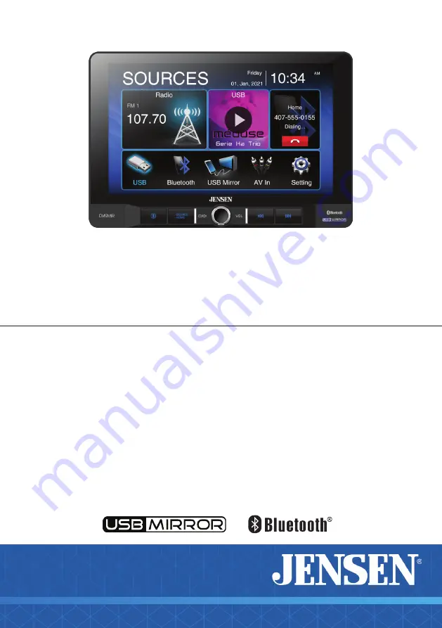 Jensen CM9MIR Installation & Owner'S Manual Download Page 1