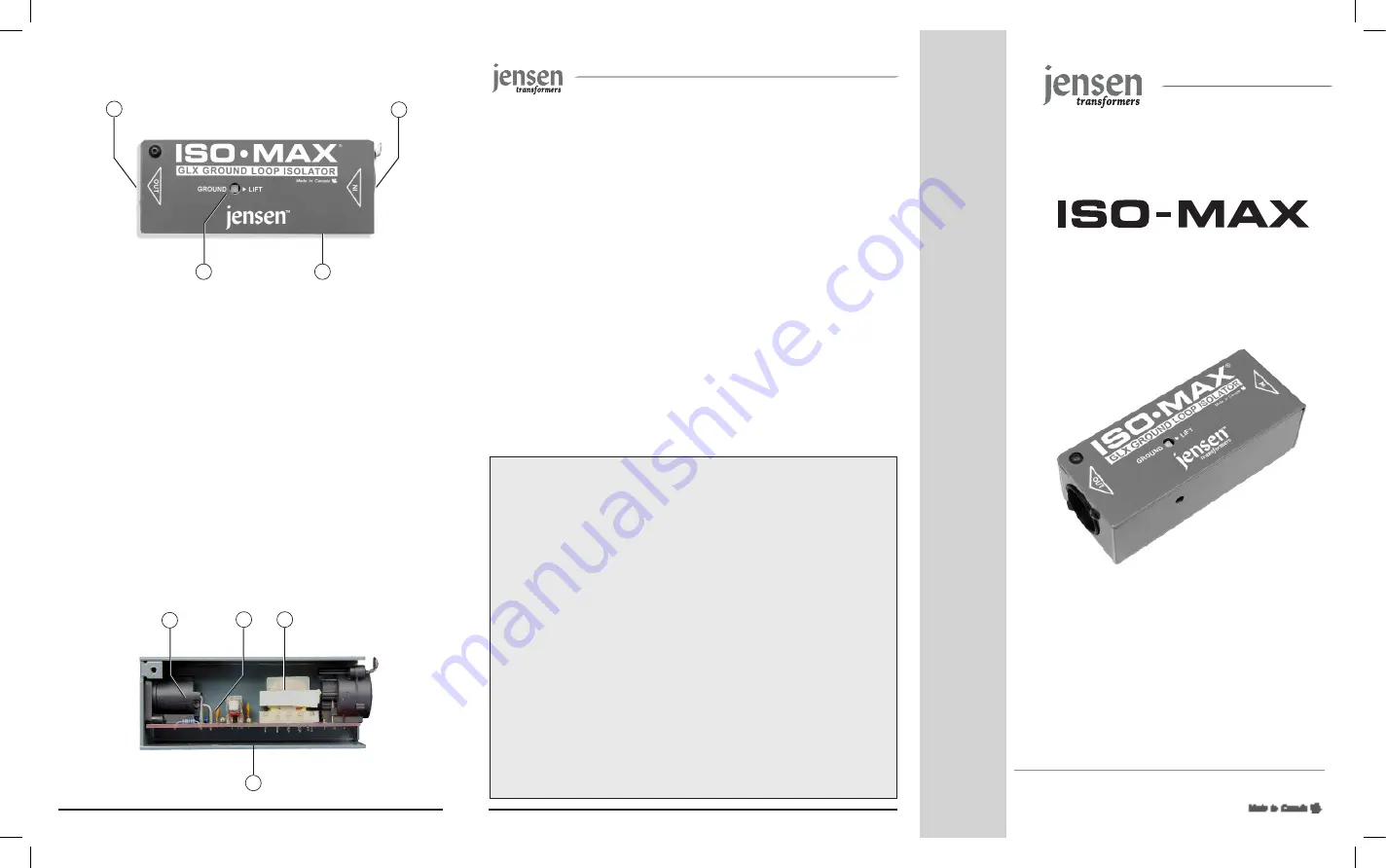 Jensen ISO-MAX Скачать руководство пользователя страница 1