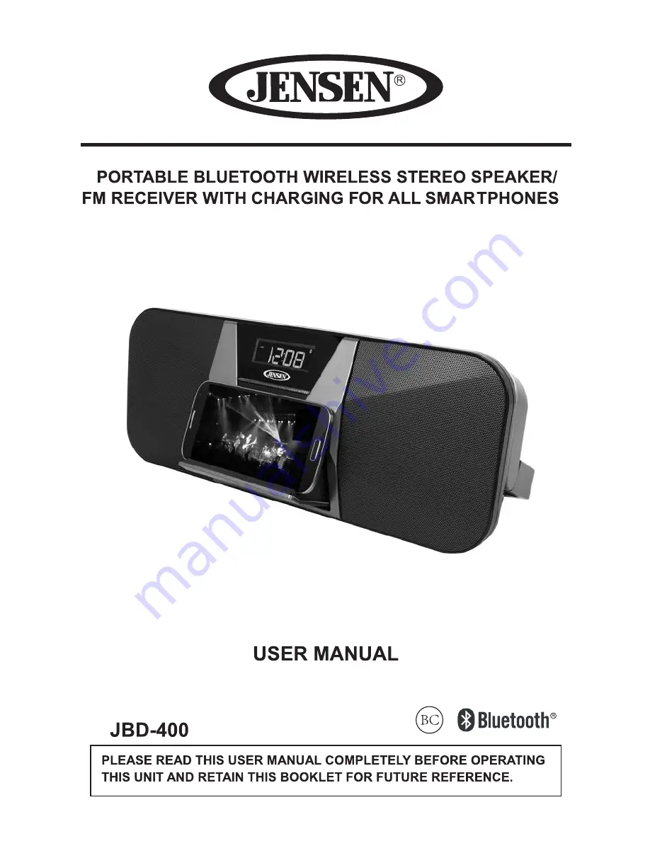 Jensen JBD-400 User Manual Download Page 1