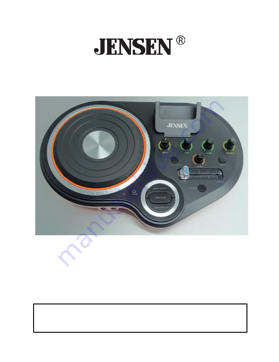 Jensen JDJ-500 Скачать руководство пользователя страница 1