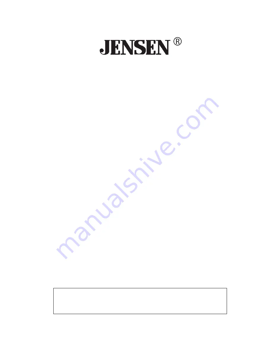 Jensen JDTV-350 User Manual Download Page 1