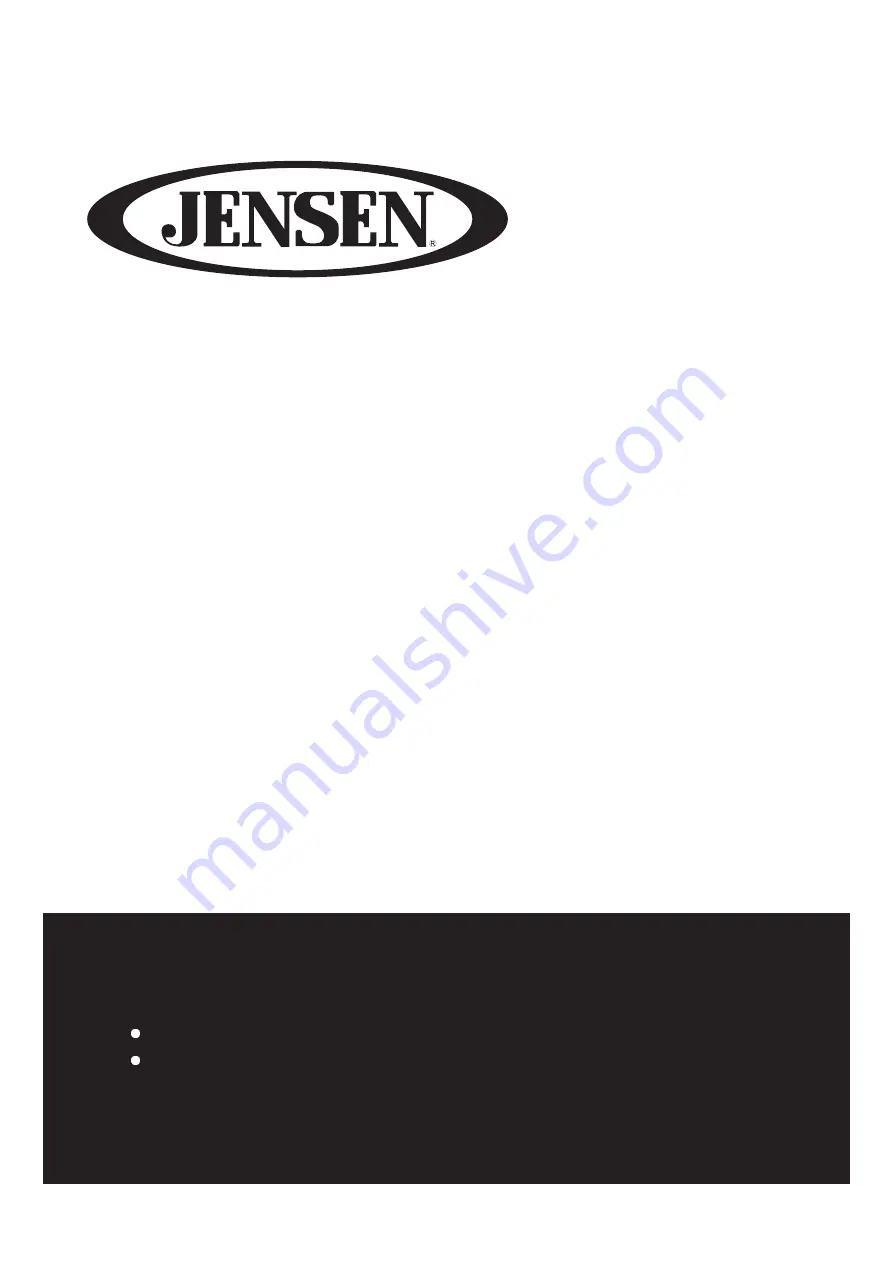 Jensen JE3708 User Manual Download Page 1