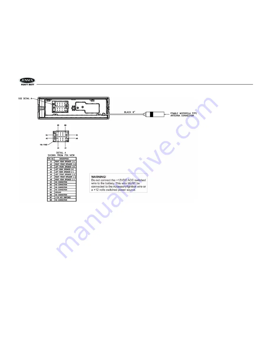 Jensen JHD1120 Installation And Operation Manual Download Page 6