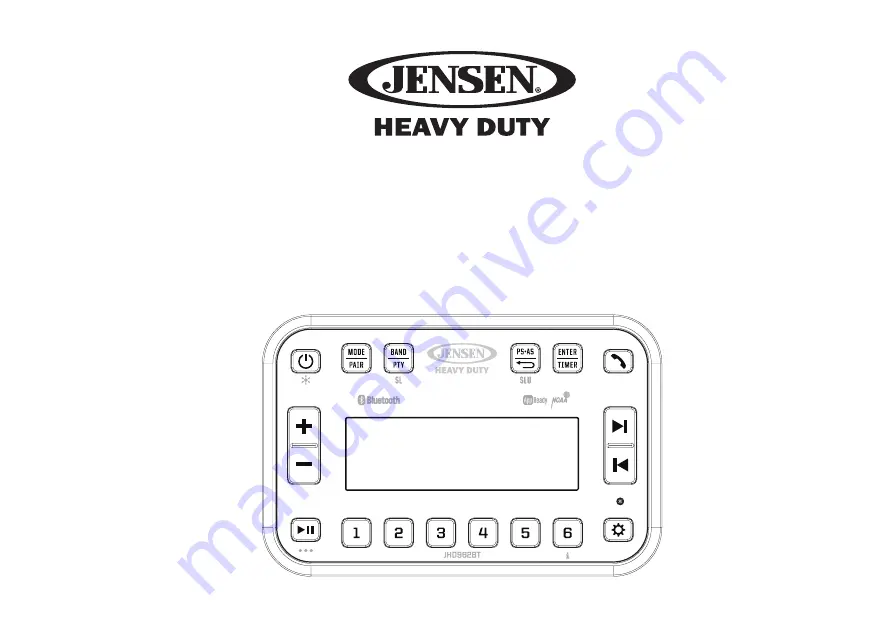 Jensen JHD962BT Installation And Operation Manual Download Page 64