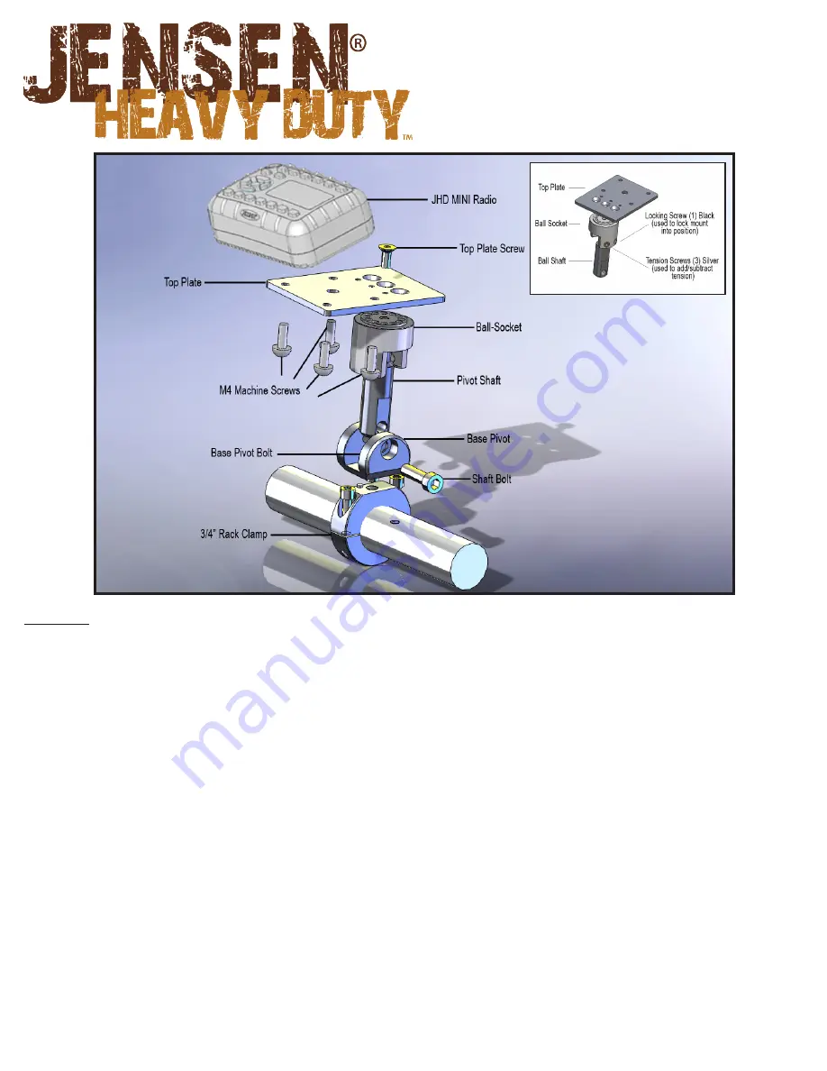 Jensen JHDATVK Installation Instructions Download Page 1