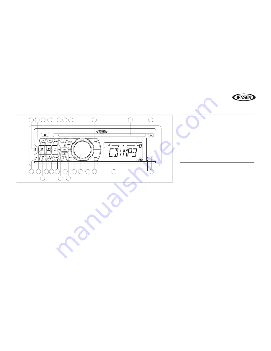 Jensen MP1313 Owner'S Manual Download Page 47