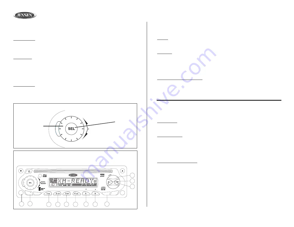 Jensen MP5720XM Скачать руководство пользователя страница 10