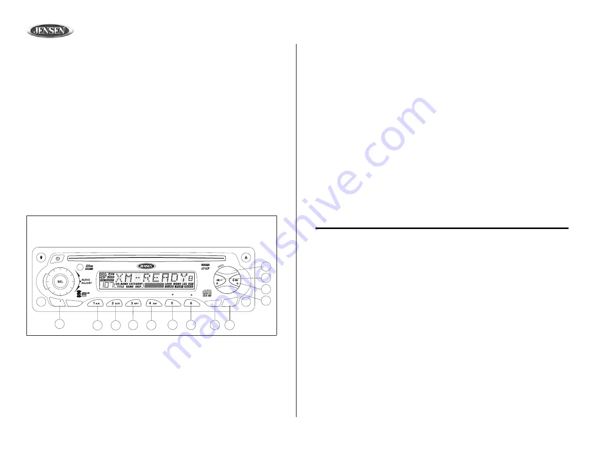 Jensen MP5720XM Owner'S Manual Download Page 12