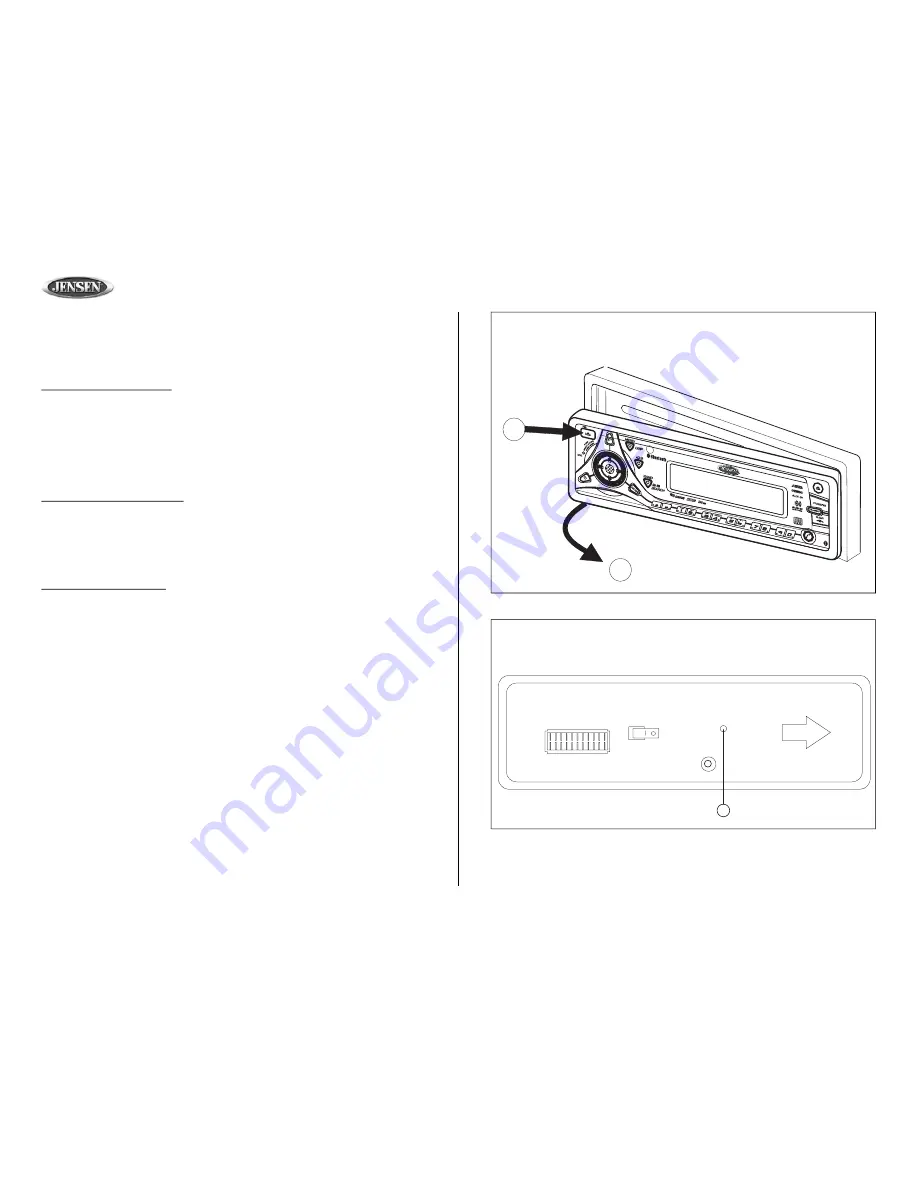 Jensen MP8610BT Owner'S Manual Download Page 12