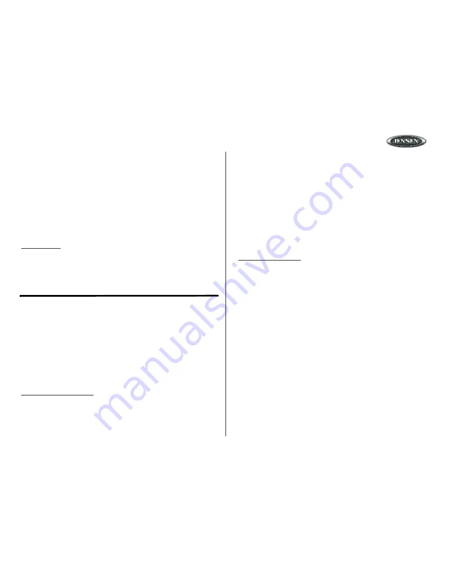 Jensen MXM4425 Owner'S Manual Download Page 15