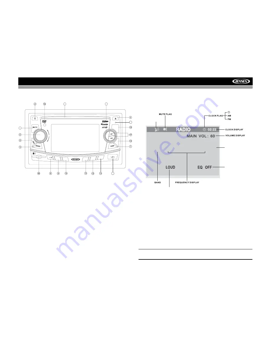 Jensen VM8022 - DVD Player With LCD Installation And Operation Manual Download Page 11