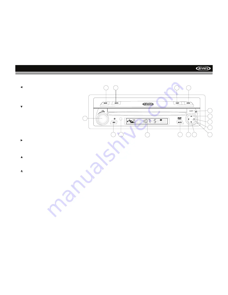 Jensen VM9212N - Multimedia CD/DVD Receiver Installation And Operation Manual Download Page 10