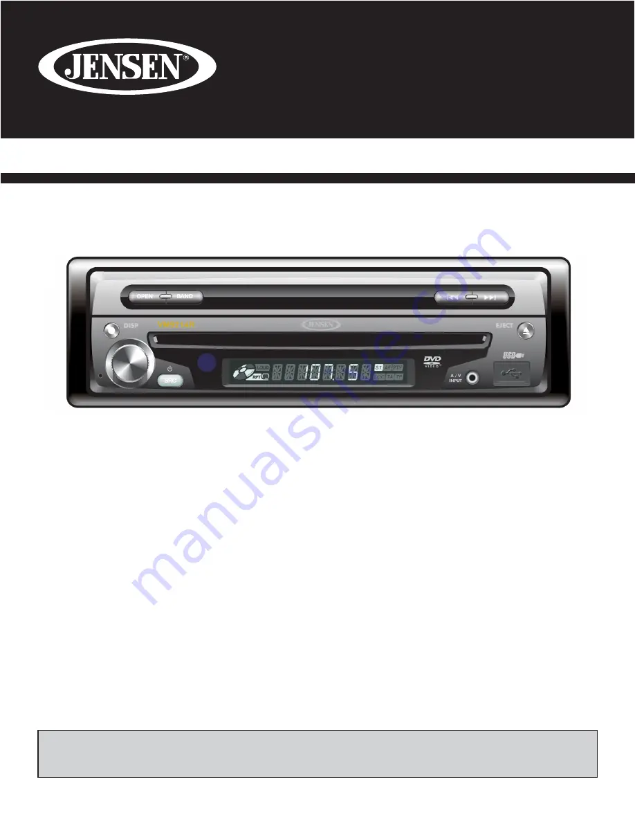 Jensen VM9214R Installation Manual Download Page 1