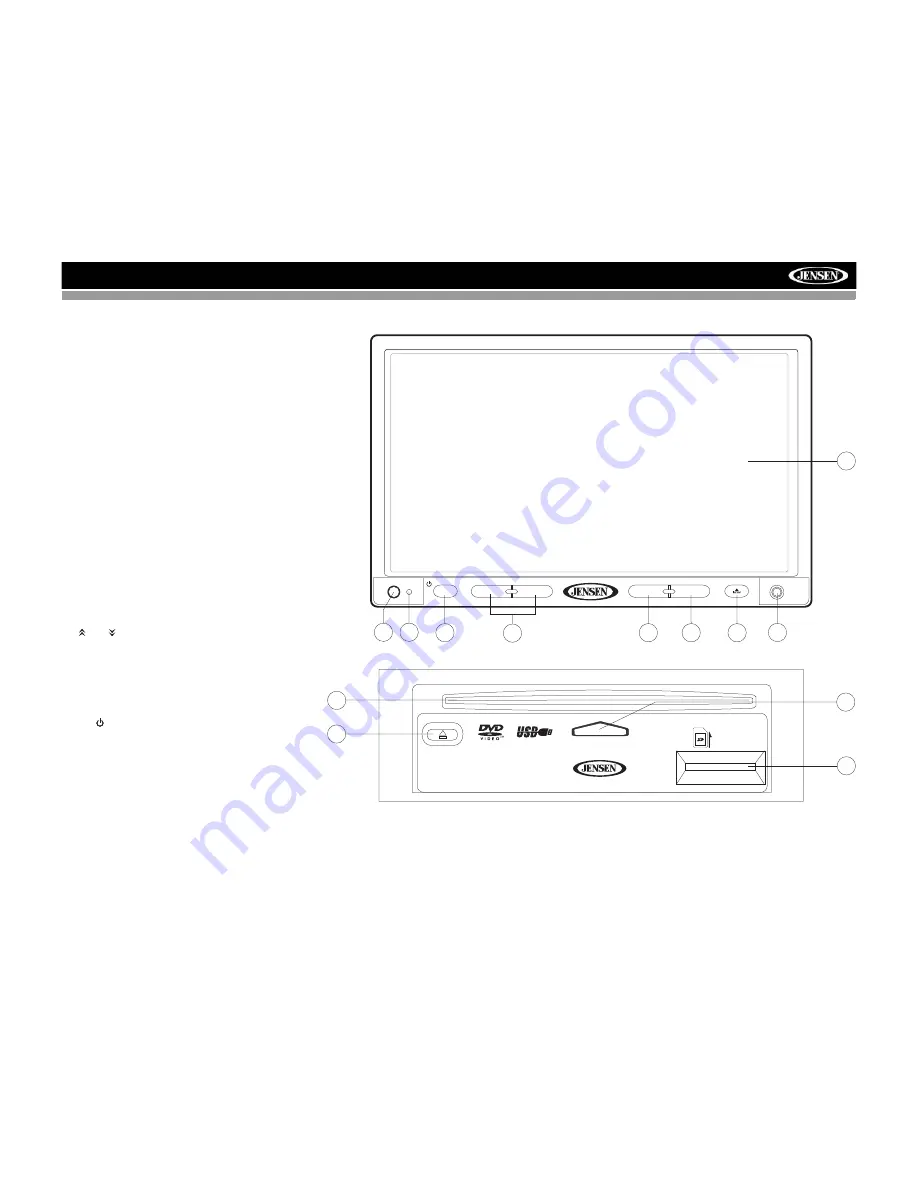 Jensen VM9223 - Touch Screen Double Din MultiMedia Receiver Operation Manual Download Page 6