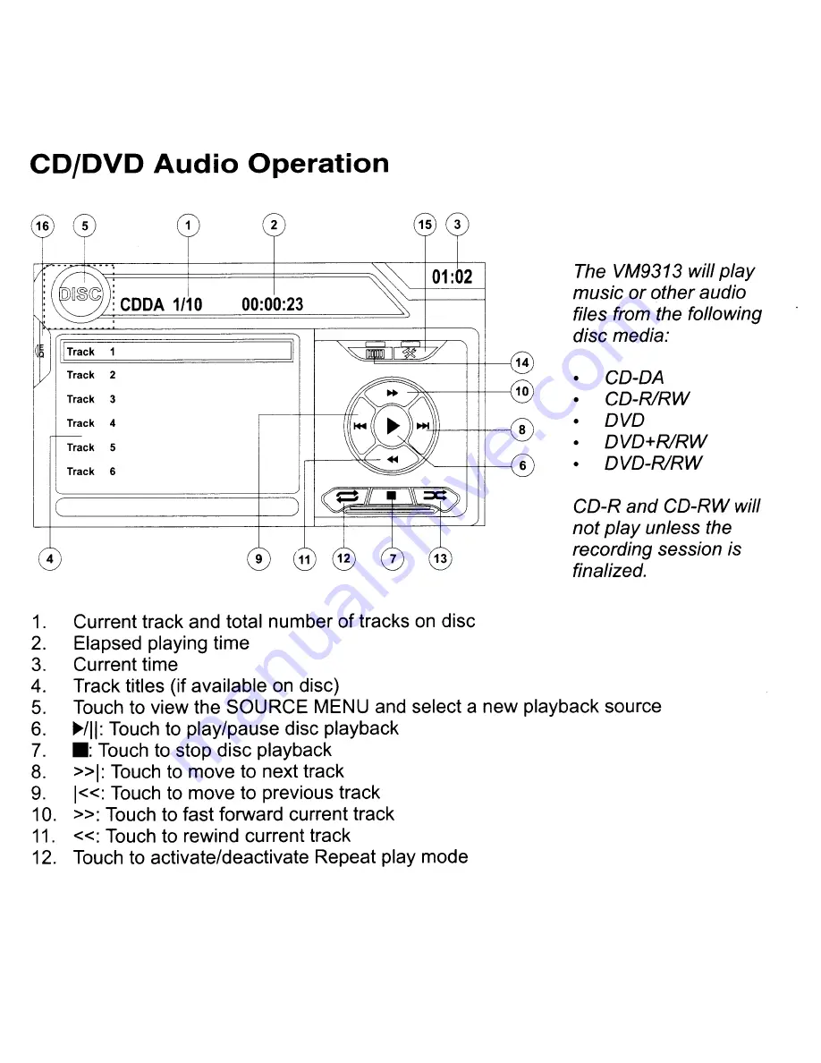 Jensen VM9313 Скачать руководство пользователя страница 54