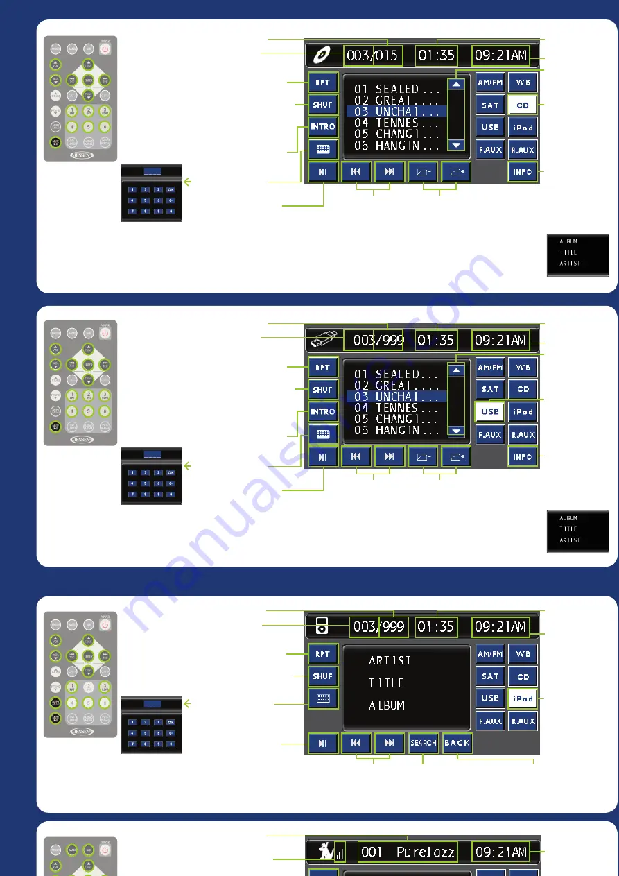 Jensen VR209TP Quick Reference Manual Download Page 2