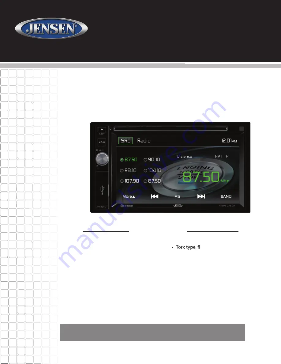 Jensen VX4022A Скачать руководство пользователя страница 1