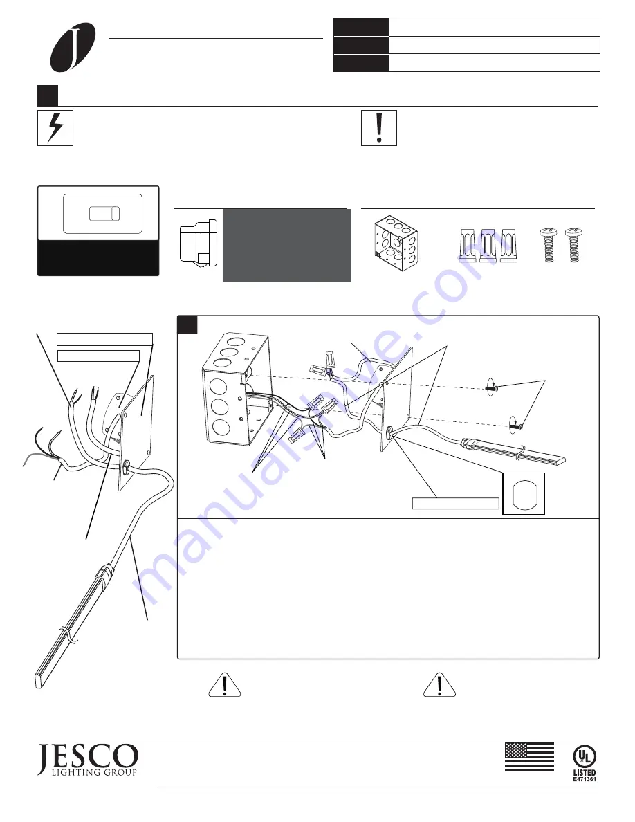 Jesco INFINA DL-AC-FLEX Indoor Hardwire Installation Instructions Download Page 3