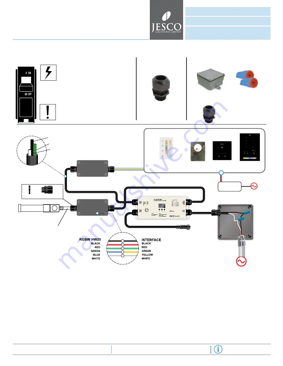 Jesco INFINA DL-AC-FLEX2-RGBW Instructions Manual Download Page 5