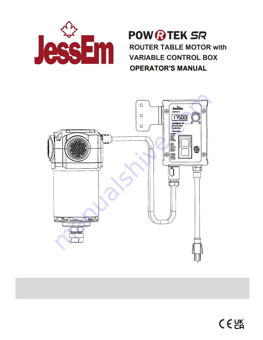 JessEm POWRTEK SR Скачать руководство пользователя страница 1