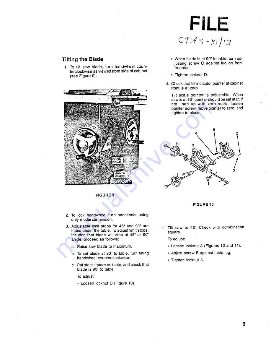 Jet EQUIPMENT & TOOLS ctas-10 Скачать руководство пользователя страница 11