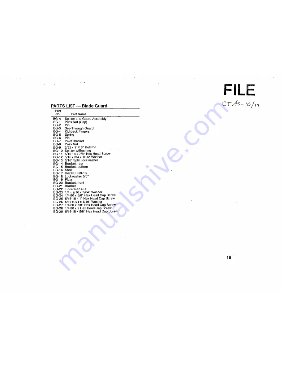 Jet EQUIPMENT & TOOLS ctas-10 Operator'S Manual Download Page 22