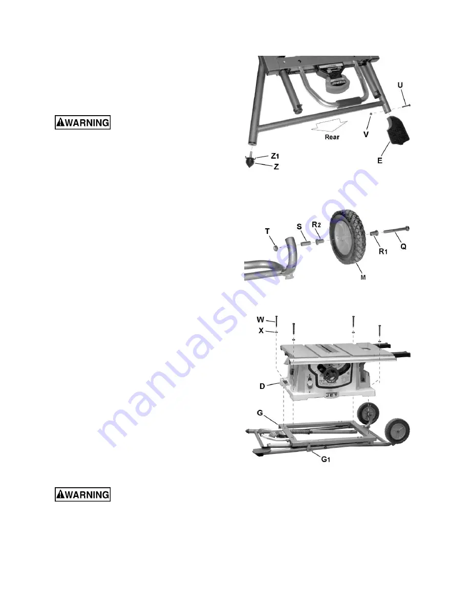 Jet JBTS-10MJS Operating Instructions And Parts Manual Download Page 12