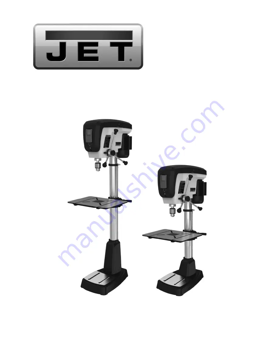 Jet JDP-15F Operating Instructions And Parts Manual Download Page 1