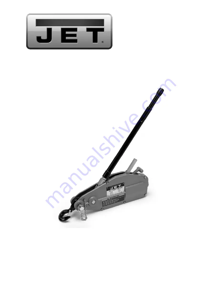 Jet JG-150A Operating Instructions Manual Download Page 1