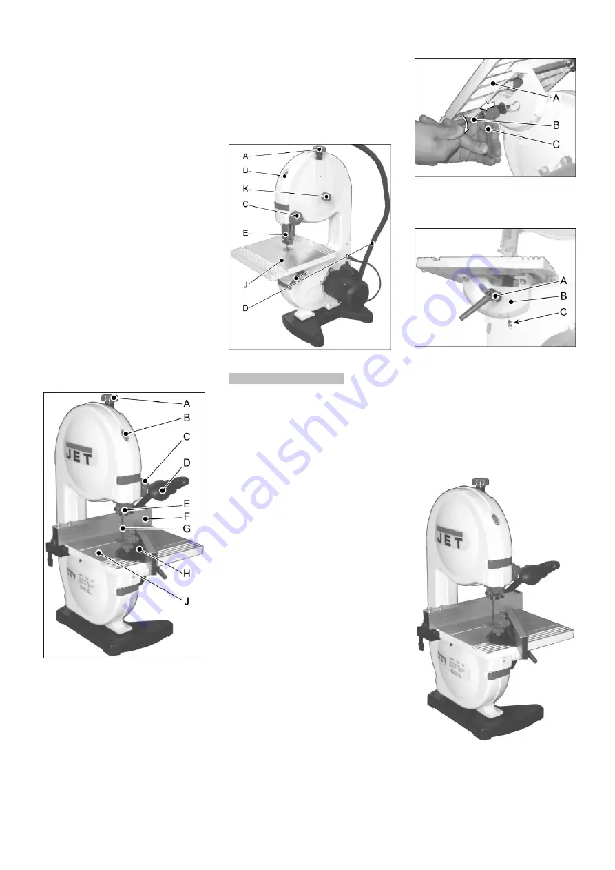 Jet JWBS-9 Operating Instructions Manual Download Page 3