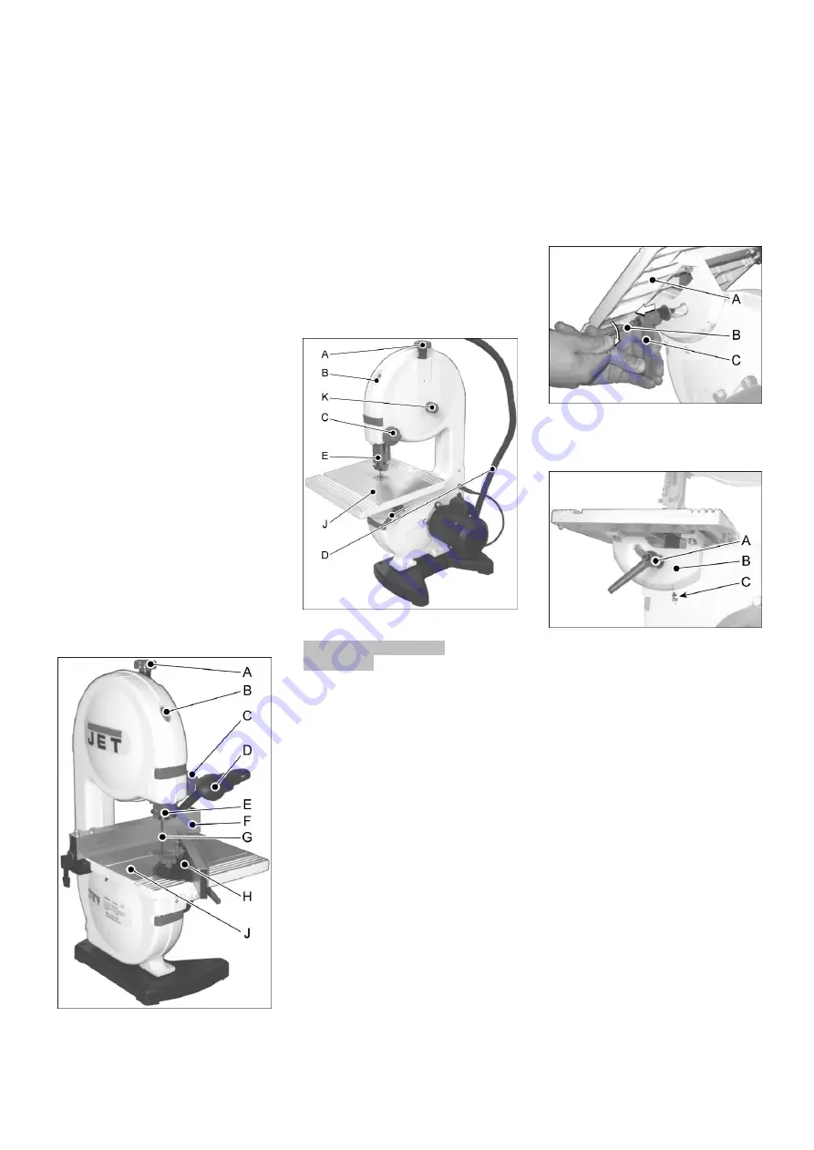 Jet JWBS-9 Operating Instructions Manual Download Page 14