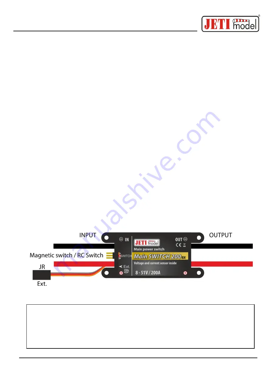 JETI model Main Switch 200 ex Скачать руководство пользователя страница 2