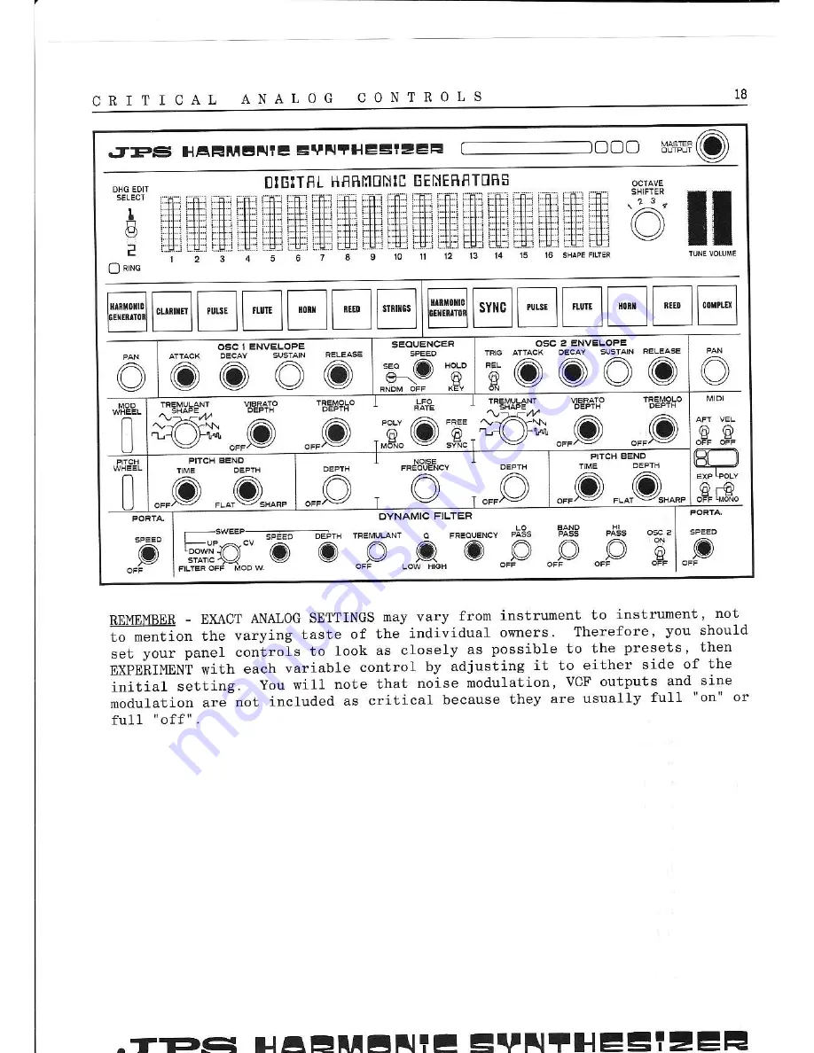 Jiggery-Pokery Sound JPS Harmonic Synthesizer Скачать руководство пользователя страница 20