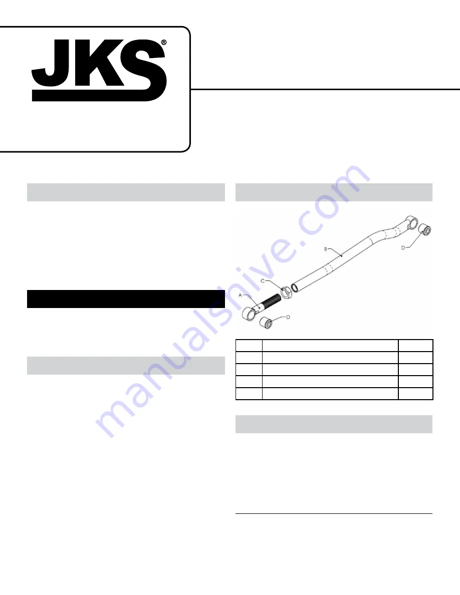 JKS JKSOGS122 Installation Instructions Download Page 1