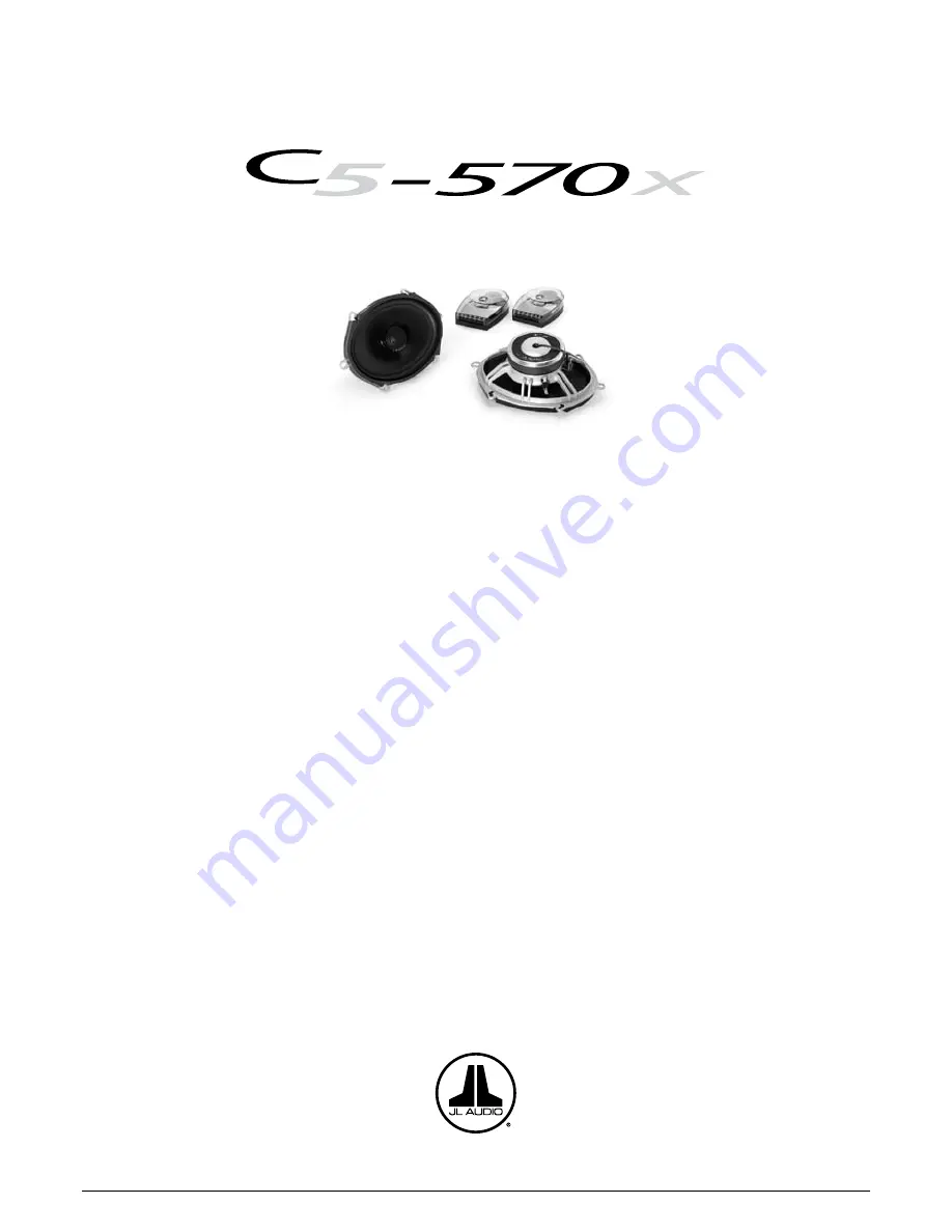 JL Audio C5-570X Owner'S Manual Download Page 1