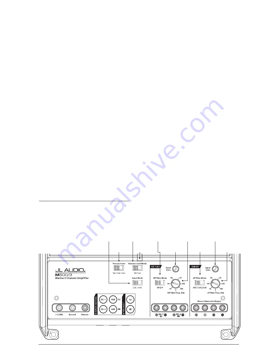 JL Audio M500/3 Скачать руководство пользователя страница 2