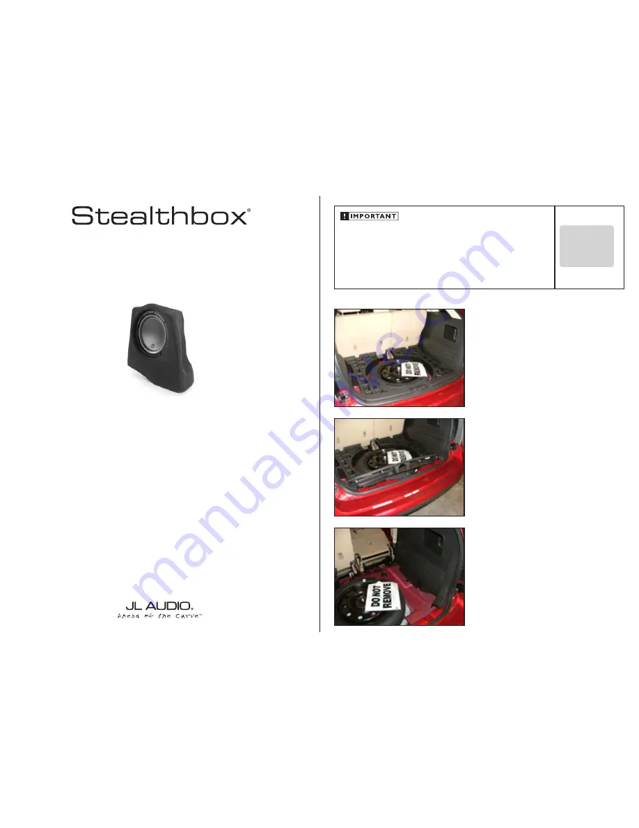 JL Audio SB-F-Edg Installation Manual Download Page 1