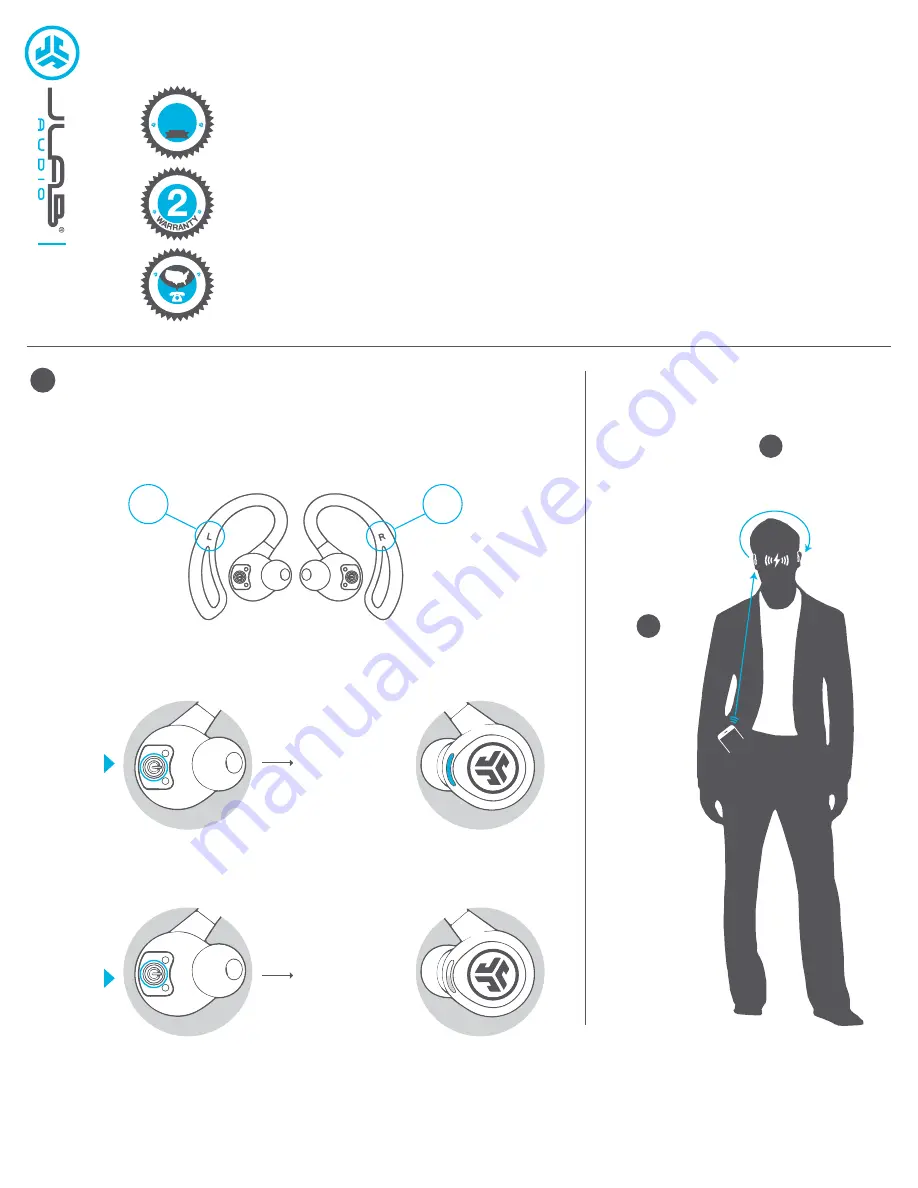 JLab Audio Epic Air Manual Download Page 1