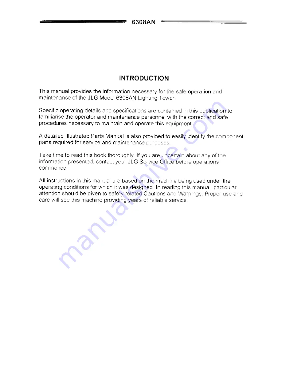 JLG 6308AN Manual Download Page 32